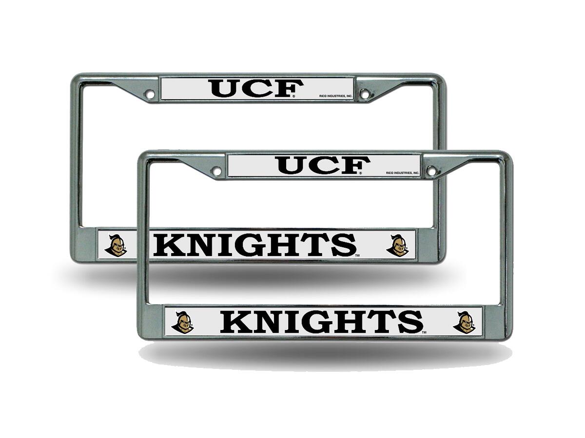 Central Florida UCF Knights Chrome Metal License Plate Frame - Set of 2 Frames