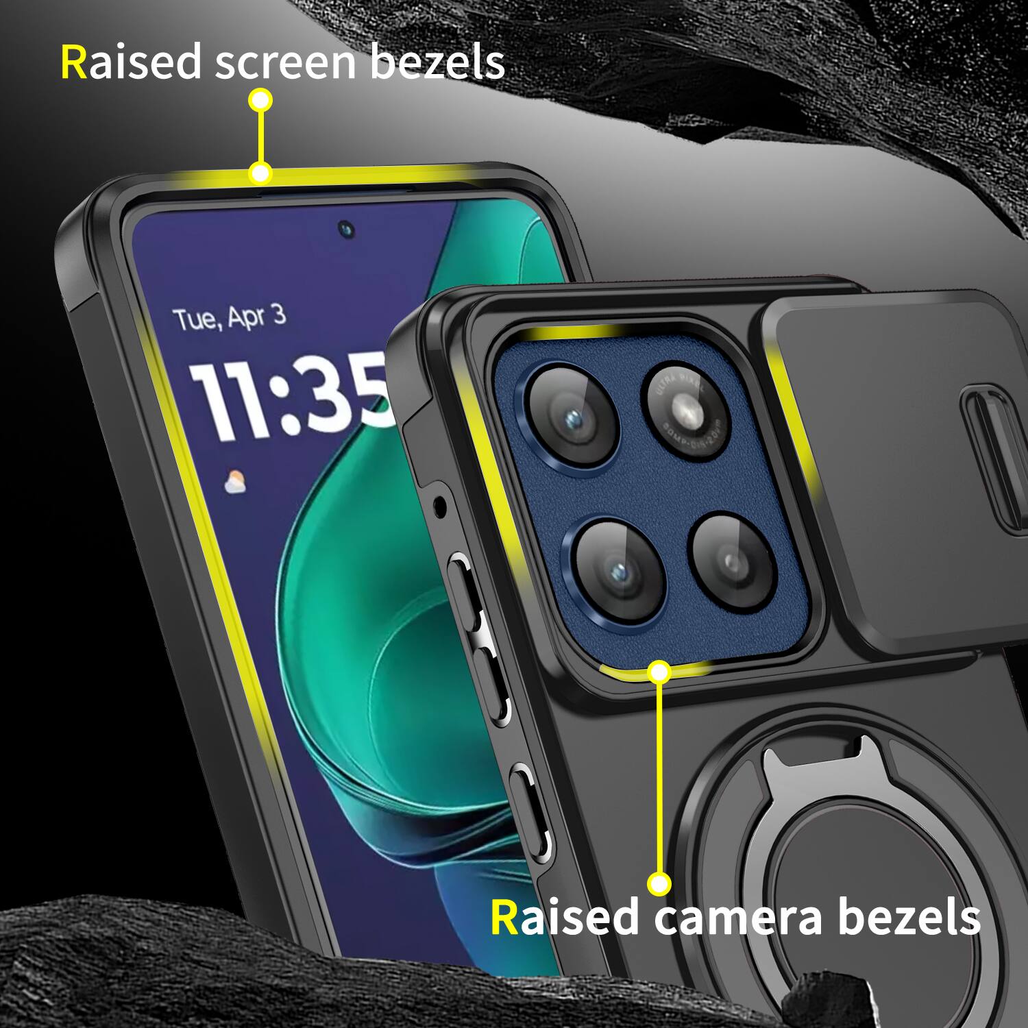 Raised screen bezels  
Tue, Apr 3 11:35  
Raised camera bezels