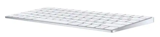 Front. Apple - Apple Magic Keyboard - Russian, Includes Lighting to USB Cable, Silver - Silver.