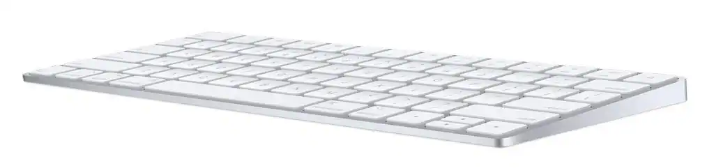 Front. Apple - Apple Magic Keyboard - Russian, Includes Lighting to USB Cable, Silver - Silver.