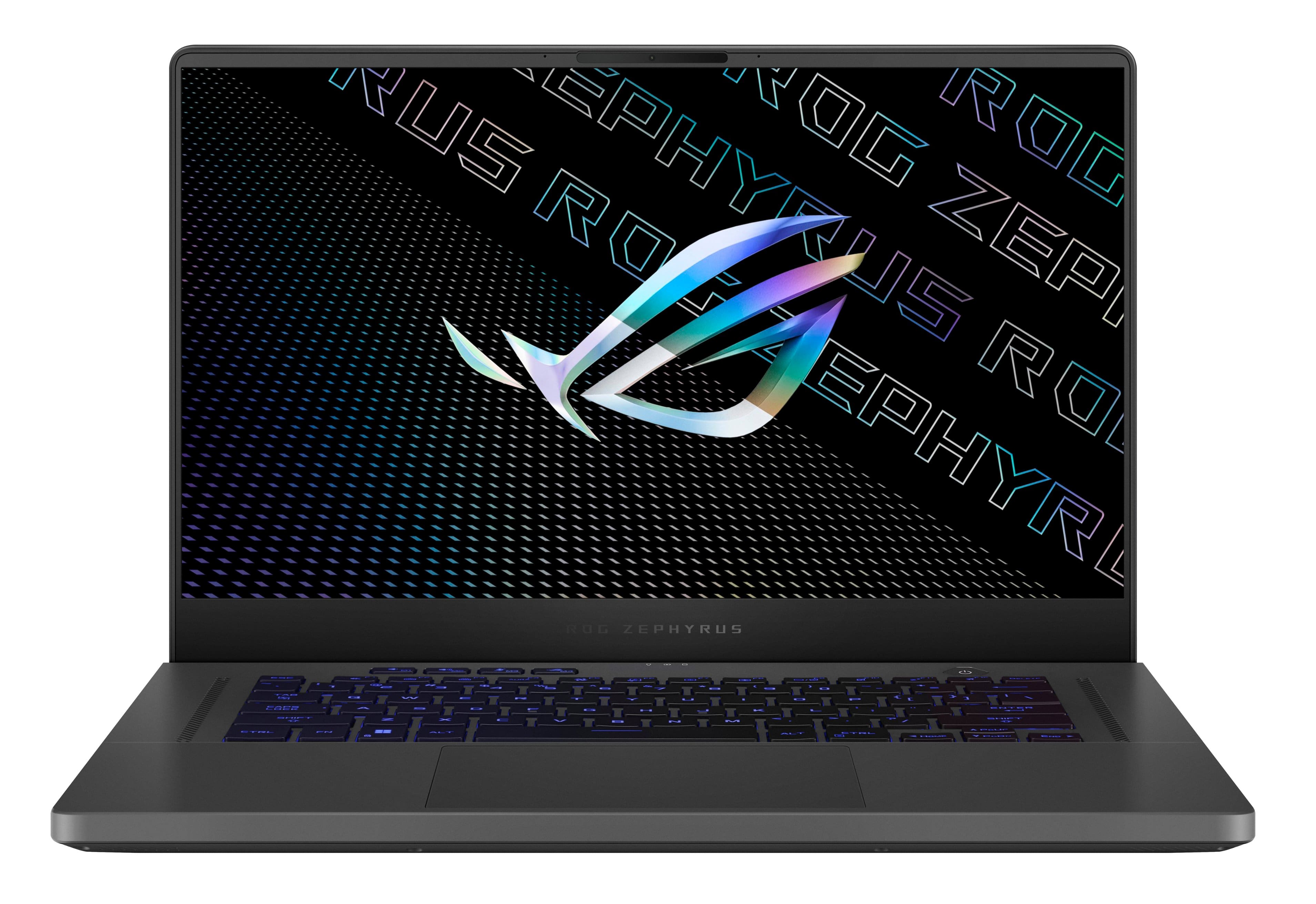Front. ASUS - ROG Zephyrus 15.6" WQHD 240Hz Gaming Laptop-AMD Ryzen 9-16GB DDR5 Memory-NVIDIA GeForce RTX 3080-1TB PCIe 4.0 SSD.