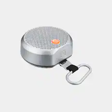 Front. MONDO - Portable Speaker Small - Metal grey.