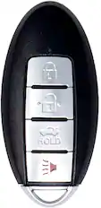 Front. Car Keys Express - Car Keys Express Nissan Simple Key - 4 Button Smart Key Remote and programming device - Black.