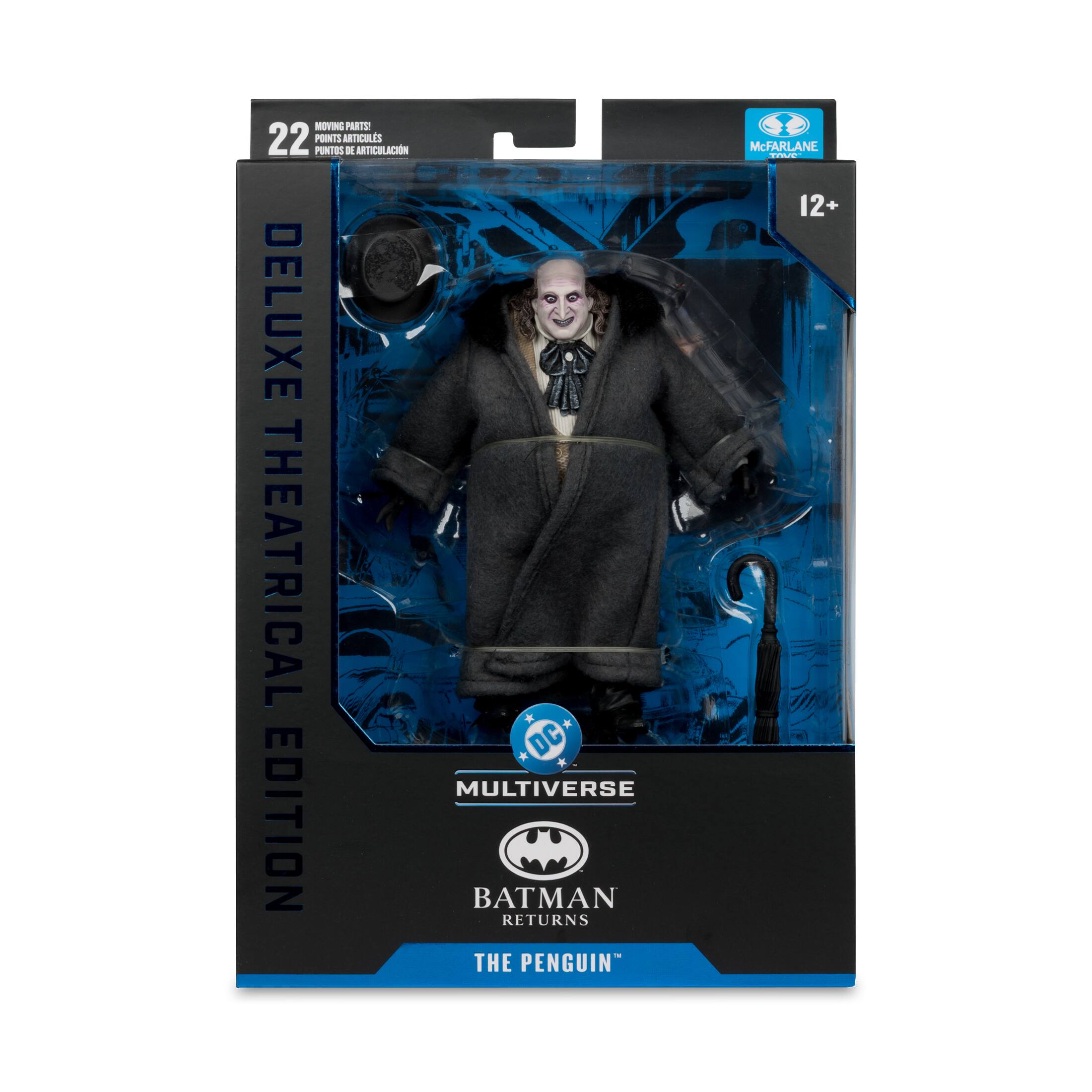 DELUXE THEATRICAL EDITION

22 MOVING PARTS!  
POINTS ARTICULS  
PUNTOS DE ARTICULACIÓN

MULTIVERSE

BATMAN  
RETURNS

THE PENGUIN™

McFARLANE TOYS

12+