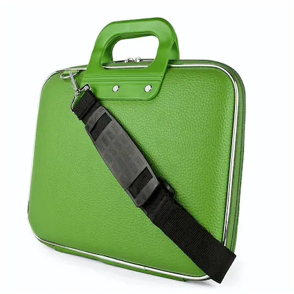 Front. Kitcheniva - Leather Tablet Case Shoulder Messenger Bag For 10" Tablet Green - Green.