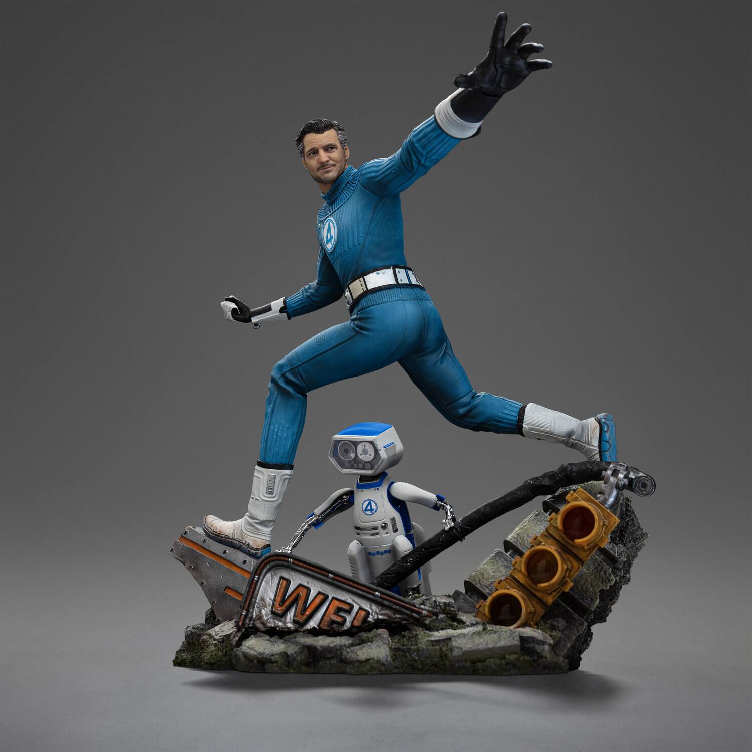 Alt View 1. Iron Studios - Iron Studios - The Fantastic Four: First Steps - Mr. Fantastic Statue   - Collectibles - Multicolor.