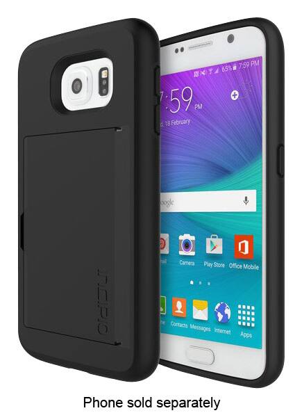 Front. Incipio - STOWAWAY Case for Samsung Galaxy S6 Cell Phones - Black.
