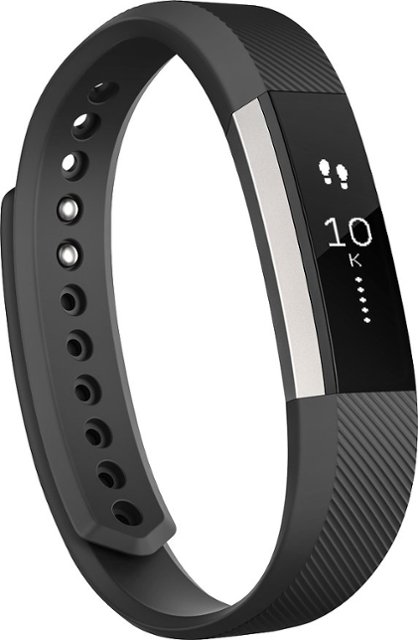 Fitbit - Alta Activity Tracker (Large) - Black - Front_Zoom