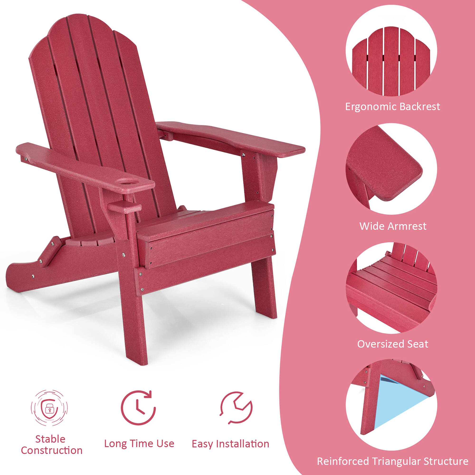 Ergonomic Backrest, Wide Armrest, Oversized Seat, Stable Construction, Long Time Use, Easy Installation, Reinforced Triangular Structure
