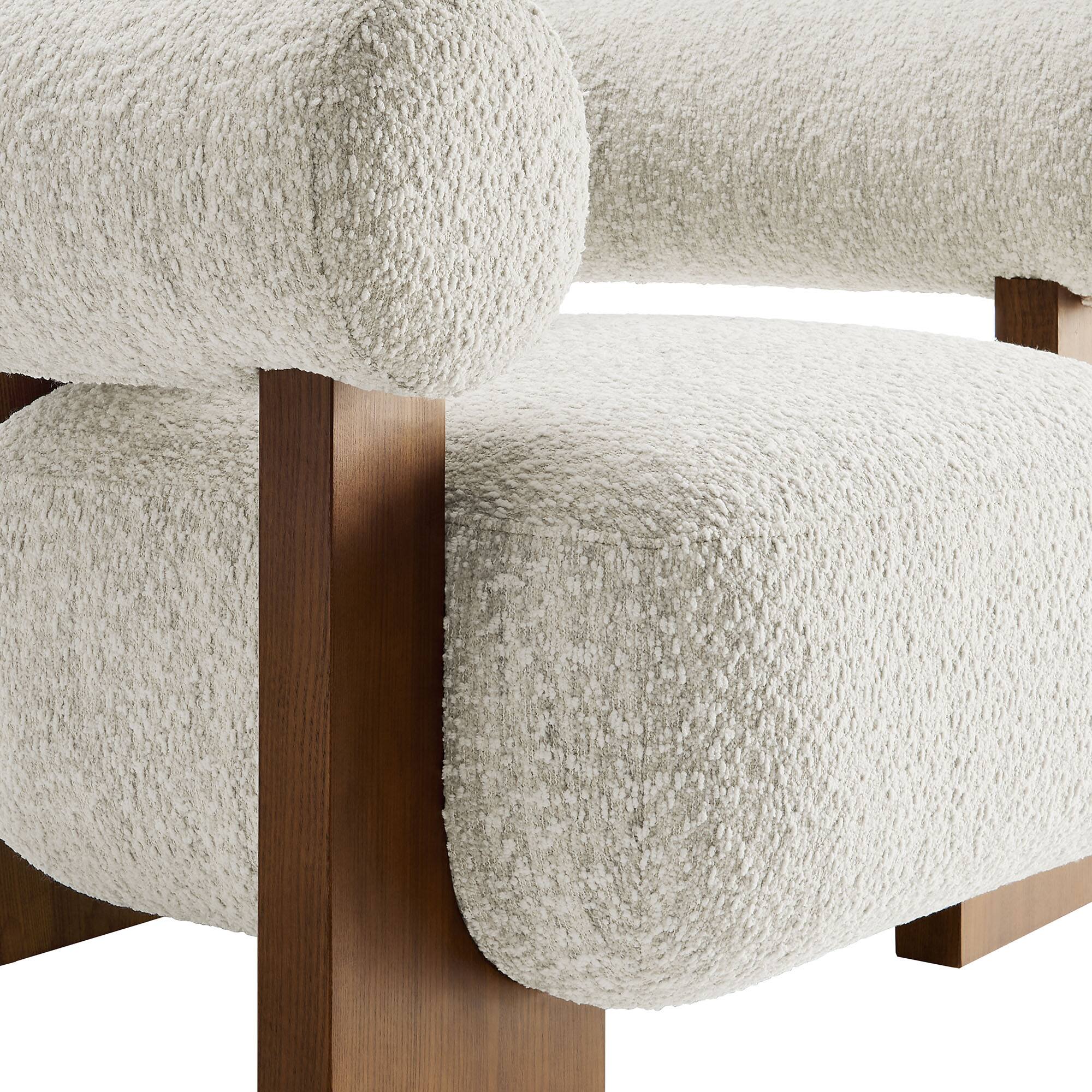 Alt View 5. Modway - Jace Boucle Accent Chair by Modway - Pearl.