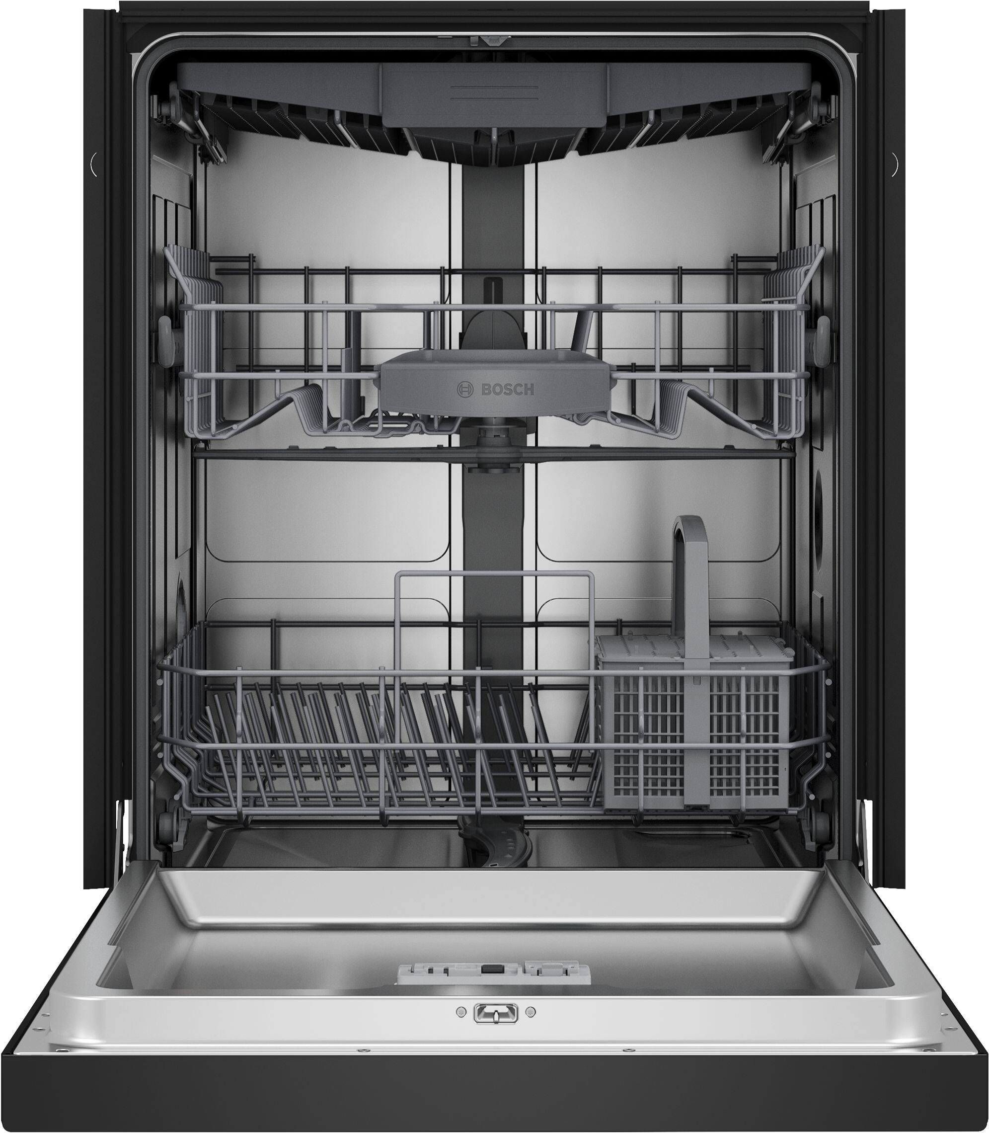 Alt View 3. Bosch - 300 Series 24" Front Control Smart Built-In Stainless Steel Tub Dishwasher with 3rd Rack and PrecisionWash, 48 dBA - Black.