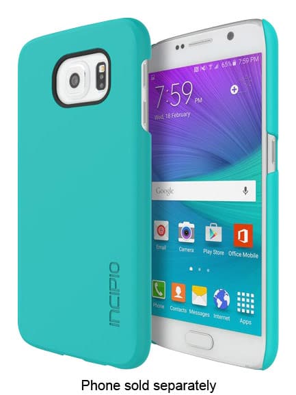 Incipio - feather Case for Samsung Galaxy S6 Cell Phones - Turquoise - Larger Front