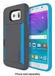 Front Zoom. Incipio - STOWAWAY Case for Samsung Galaxy S6 Cell Phones - Charcoal/Neon Blue.