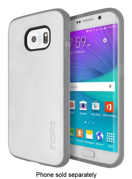 Front. Incipio - Octane Case for Samsung Galaxy S6 edge Cell Phones - Frost/Smoke.