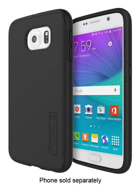 Front. Incipio - DualPro Case for Samsung Galaxy S6 Cell Phones - Black.