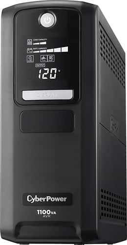CyberPower - 1100VA Intelligent LCD Battery Back-Up System - Black - Larger Front