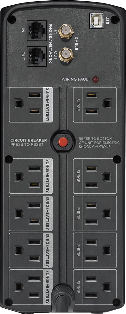Alt View 12. CyberPower - 1100VA Intelligent LCD Battery Back-Up System - Black.