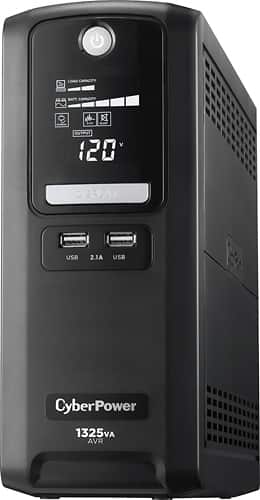 CyberPower - 1325VA Intelligent LCD Battery Back-Up System - Black - Larger Front