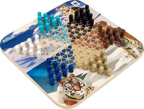Angle Standard. Trademark - Terra Wildlife Conservation Collection Tigers Chinese Checkers Set.