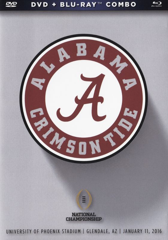 Alabama Crimson Tide College Football Playoff 2015 National Champions Complete Game Broadcast DVD & Blu-Ray Combo Pack