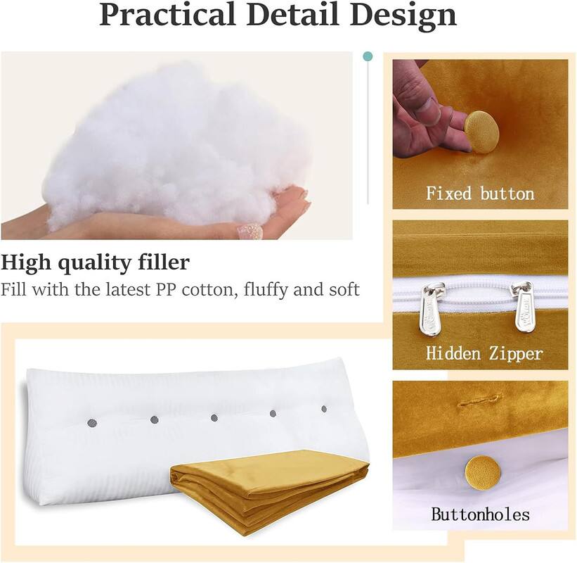 Practical Detail Design

- High quality filler
  - Fill with the latest PP cotton, fluffy and soft

- Fixed button
- Hidden Zipper
- Buttonholes