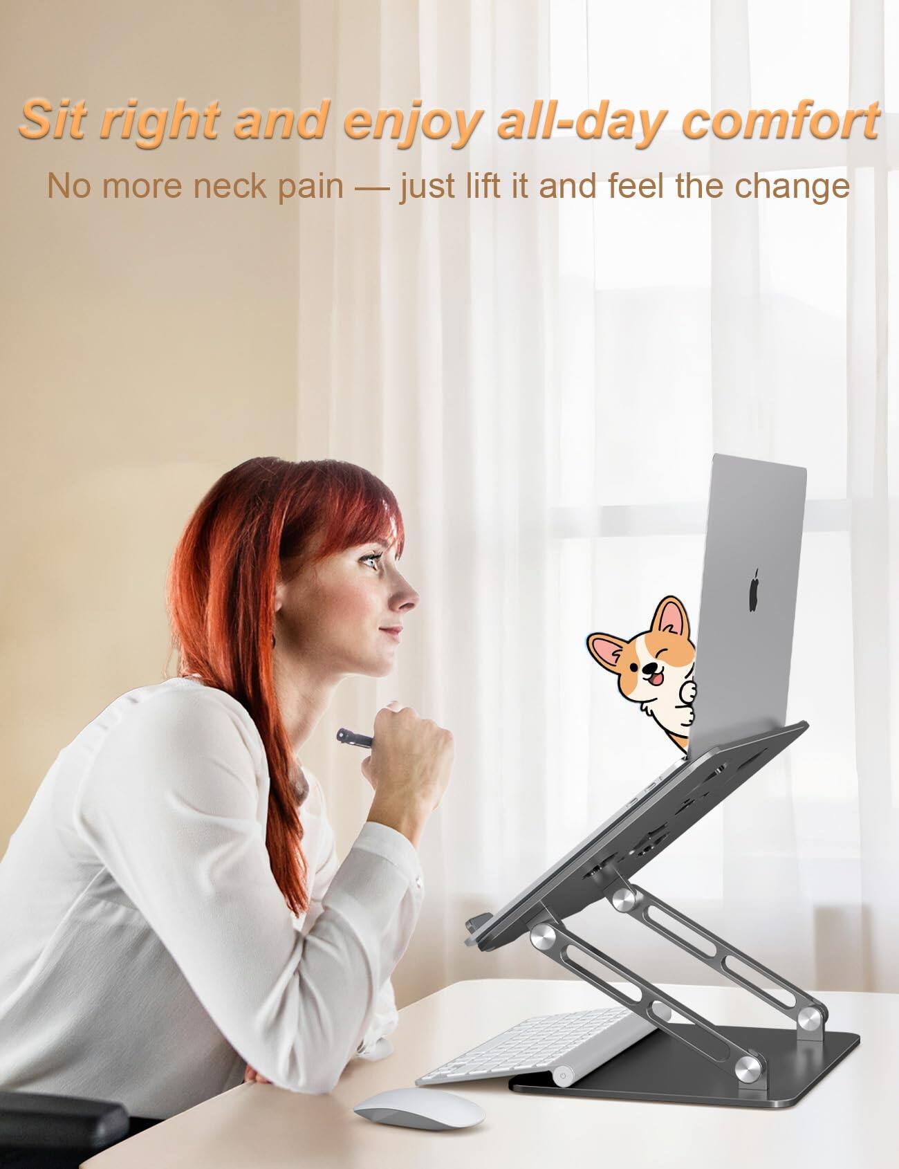 Sit right and enjoy all-day comfort  
No more neck pain — just lift it and feel the change