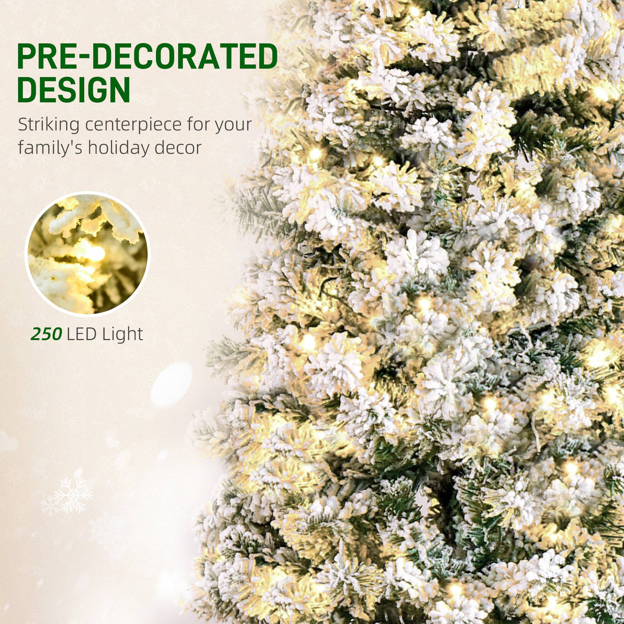 PRE-DECORATED DESIGN  
Striking centerpiece for your family's holiday decor  
250 LED Light