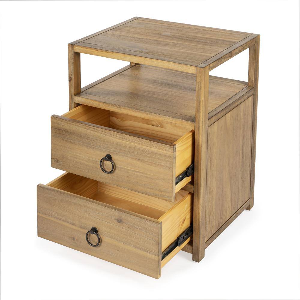 Alt View 8. Butler Specialty - Lark Natural Wood Nightstand - Light Brown.