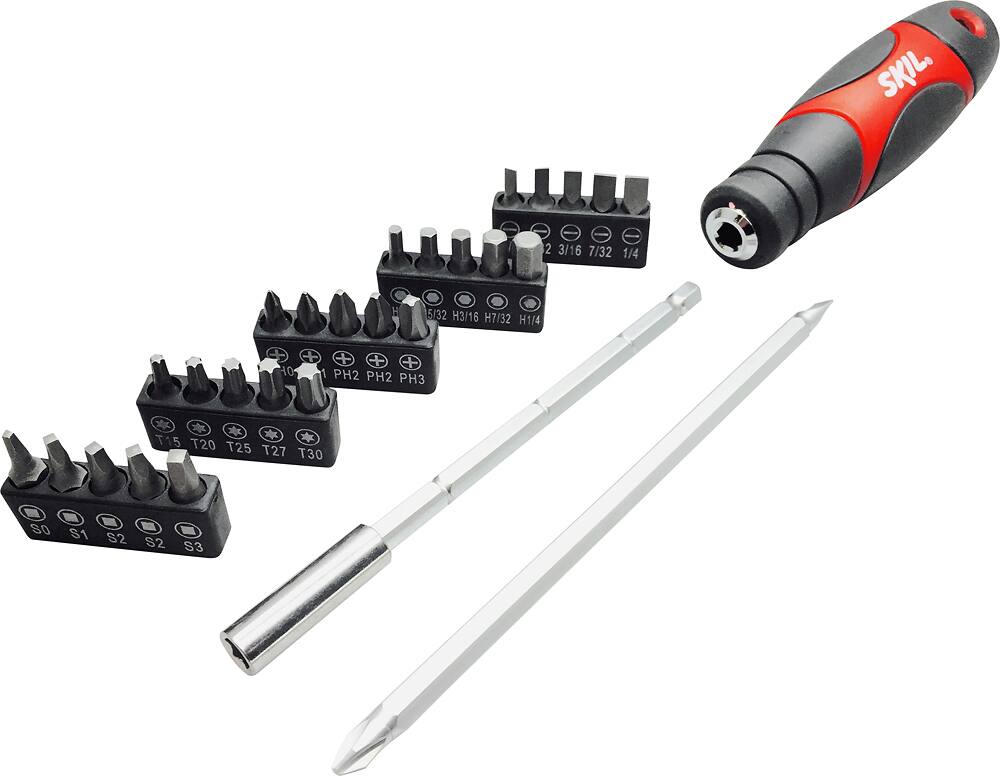 Best Buy Skil 28Piece Interchangeable Blade Screwdriver Set Red