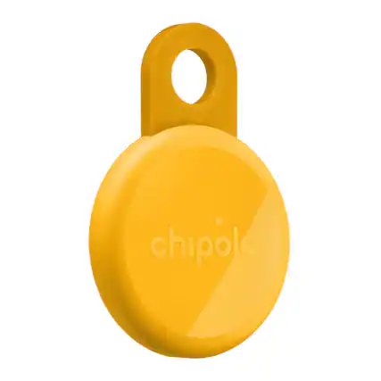 Front. Chipolo - LOOP Rechargeable Device Tracking Tag 1 Pack - Honey.