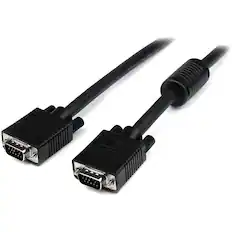 Front. StarTech.com - StarTech 15' High-Resolution VGA Cable MXT105MMHQ - Triple-coaxial + twisted-pair wire - Durably constructed cable - Black.