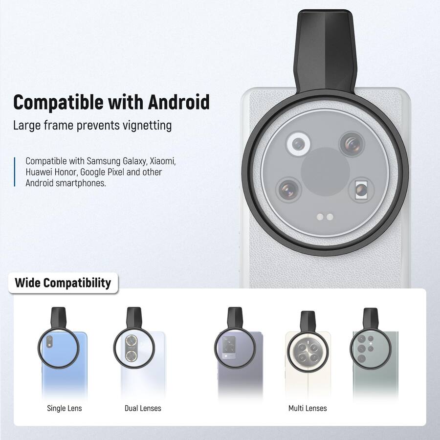 Android Adapter Filter Neewer 67mm Clip On Diffusion 1/4 Filter for Phone, for Android/Samsung ...