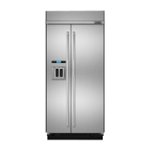 Front. JennAir - 25 Cu. Ft. Side-by-Side Built-In Refrigerator - Stainless Steel.