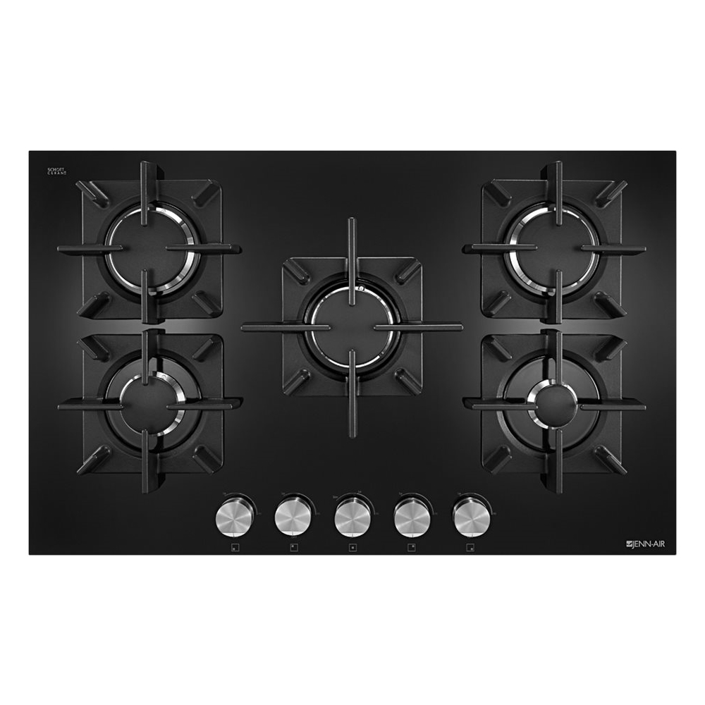 Angle View: JennAir - 36" Electric Cooktop - Black
