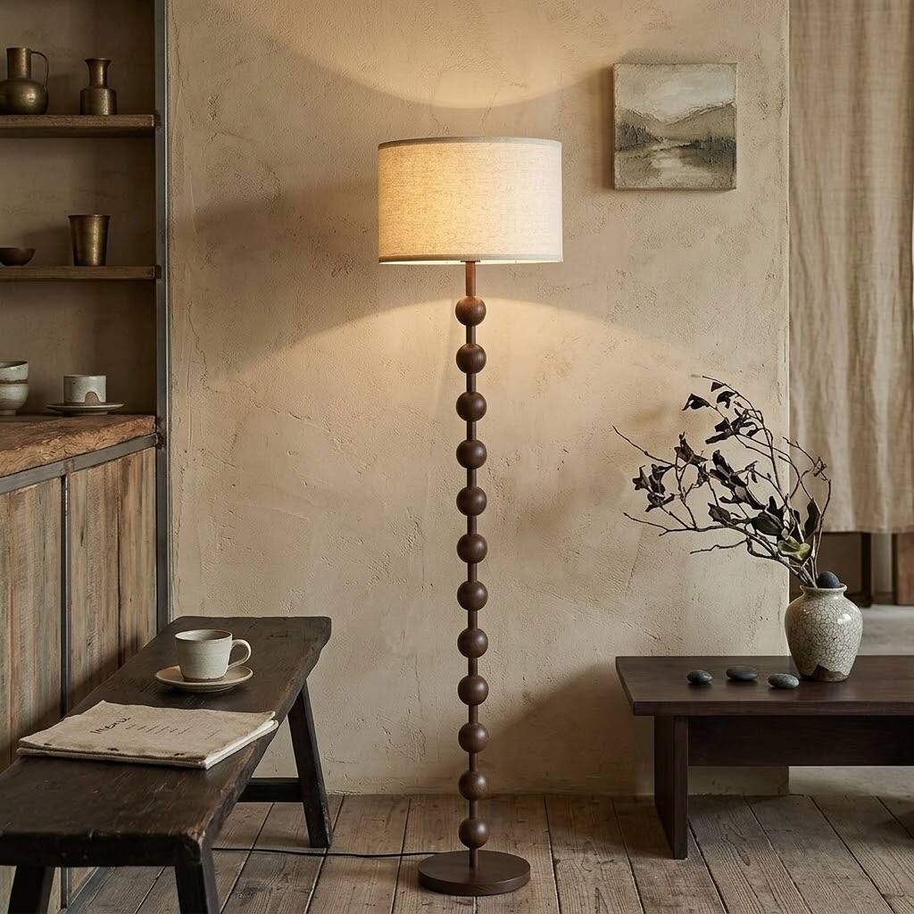 Angle. E.P. Light - Dimmable Floor Lamp with Fabric Lampshade - MULTICOLOR.