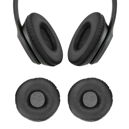 Front. Unique Bargains - 2pcs Universal Wireless Ear Pads Replacement Cushions 2.8 Inch Soft High Density for Headphones Gaming - Black.