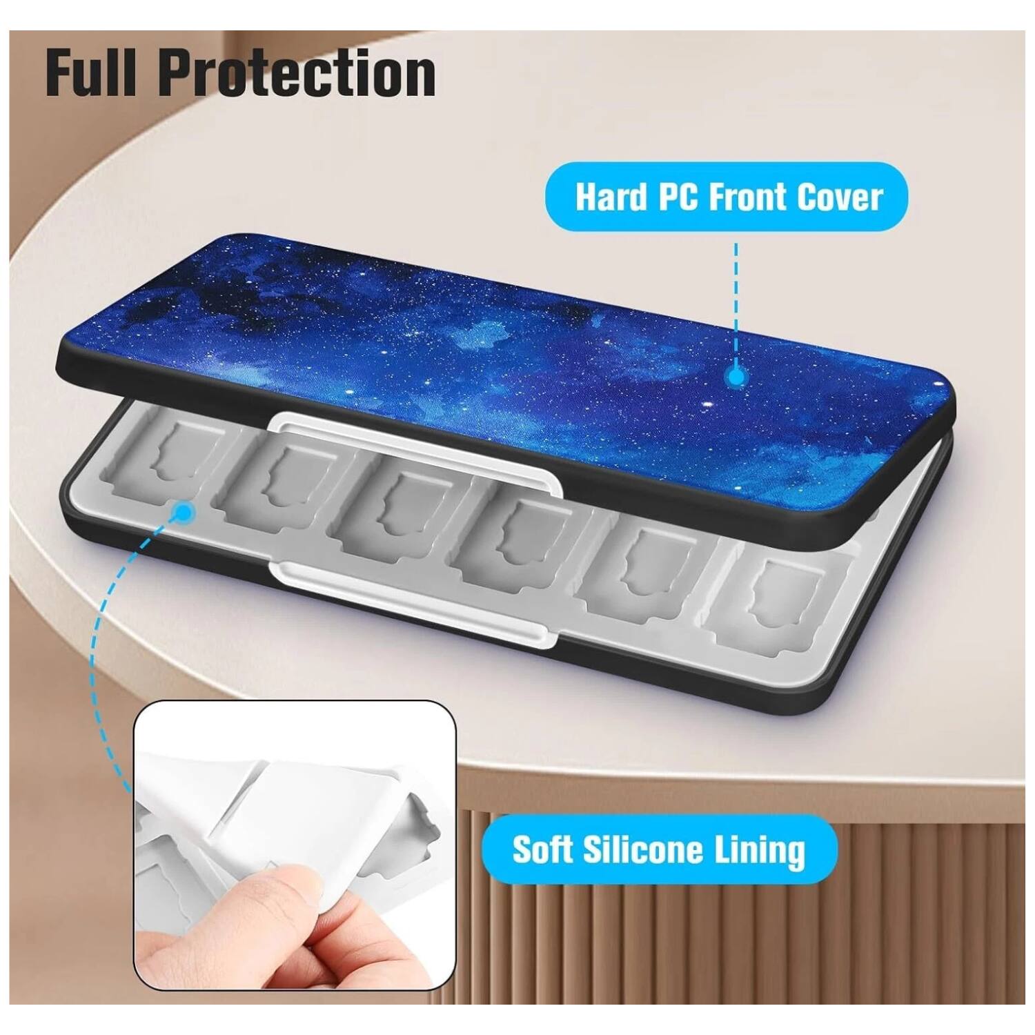 Full Protection  
Hard PC Front Cover  
Soft Silicone Lining