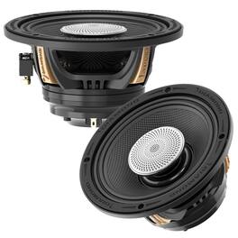 Diamond Audio - MS652NEO2 Motorsport Series 6.5" Neodymium Full Range Coaxial Horn Speakers, Waterproof, 400w RMS 2ω - Black/Gray