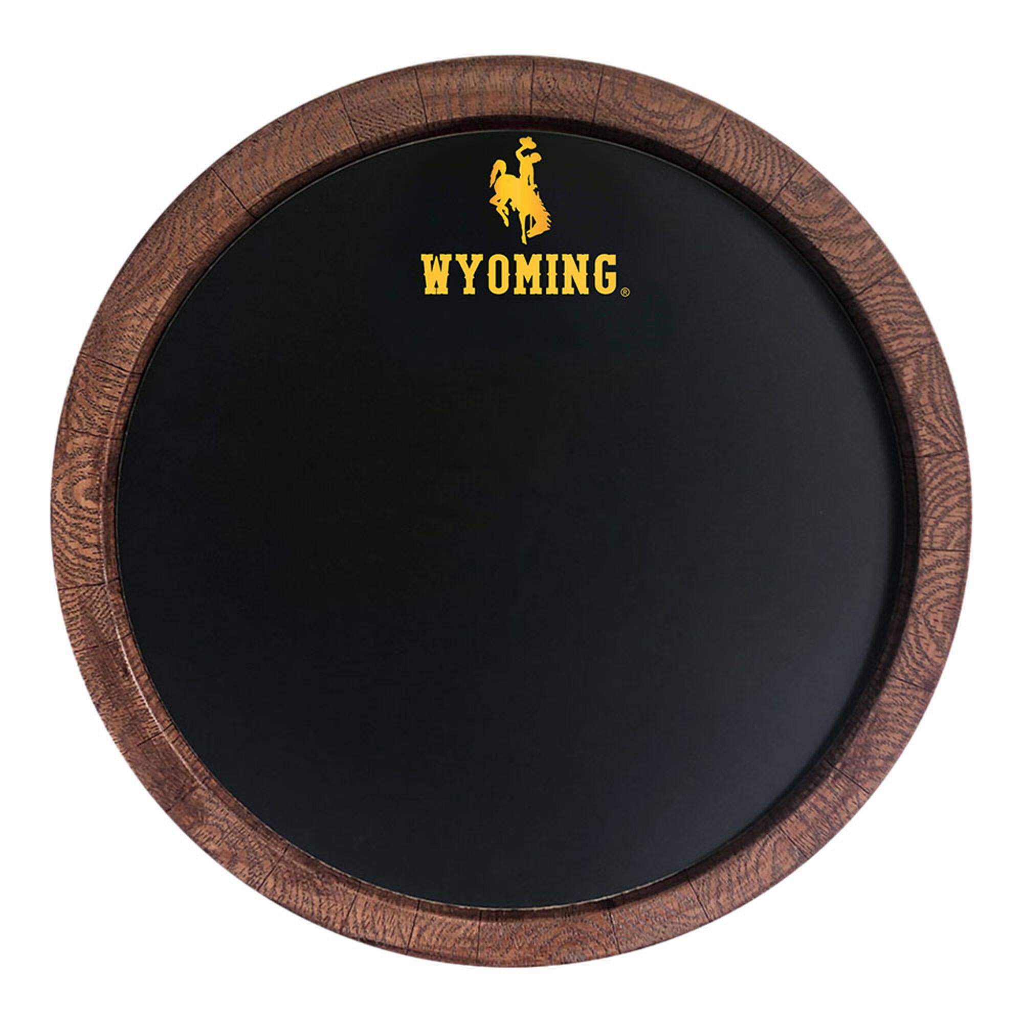 Wyoming Cowboys 20.25'' Round Chalkboard Faux Barrel Top Sign