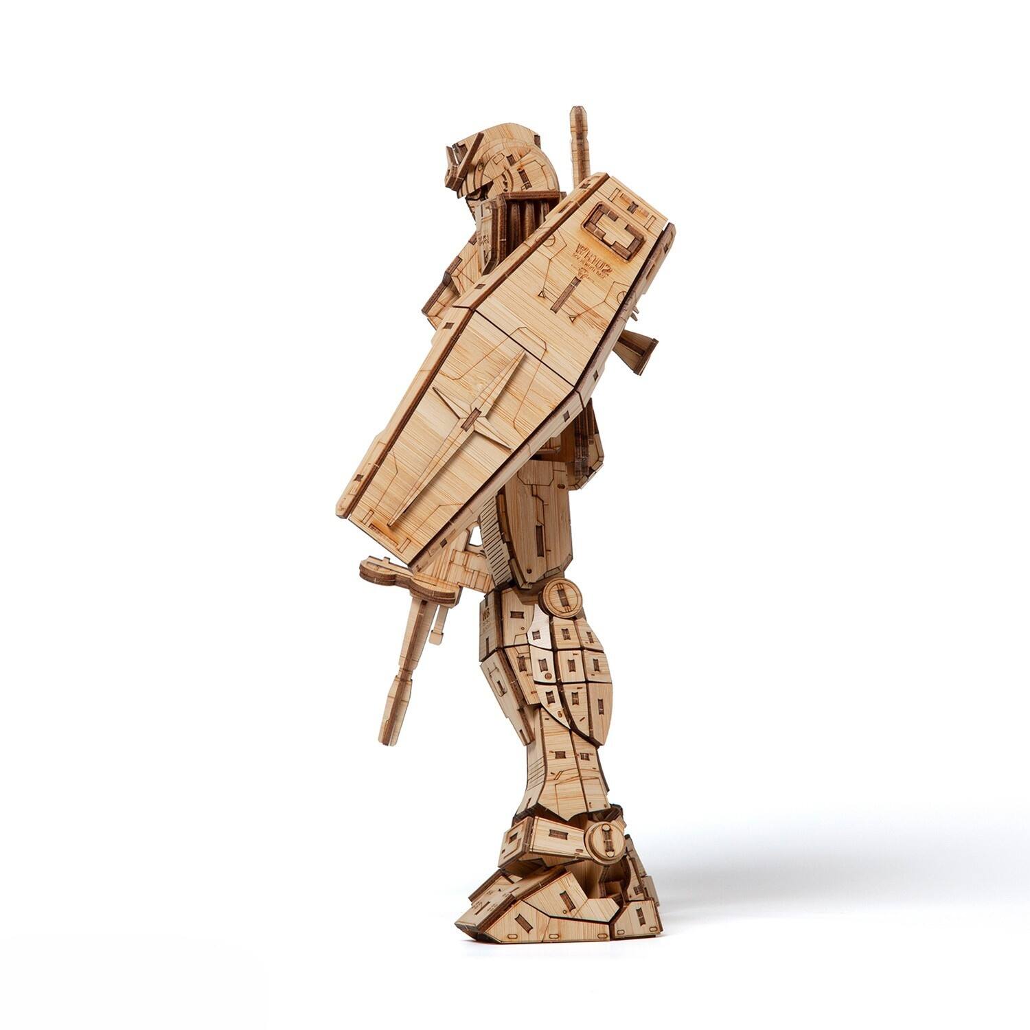 Back. 3D Puzzle - 3D DIY Puzzle: RX-78-2 wa-gu-mi Mobile Suit First Gundam Bamboo - 421pcs.