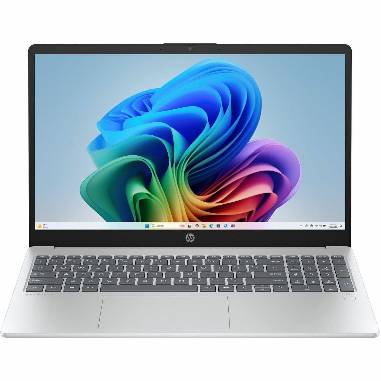 HP - OmniBook 3 15.6" Copilot+ PC Notebook - Full HD - AMD Ryzen AI 5 340 - 16 GB - 1 TB SSD - Glacier Silver