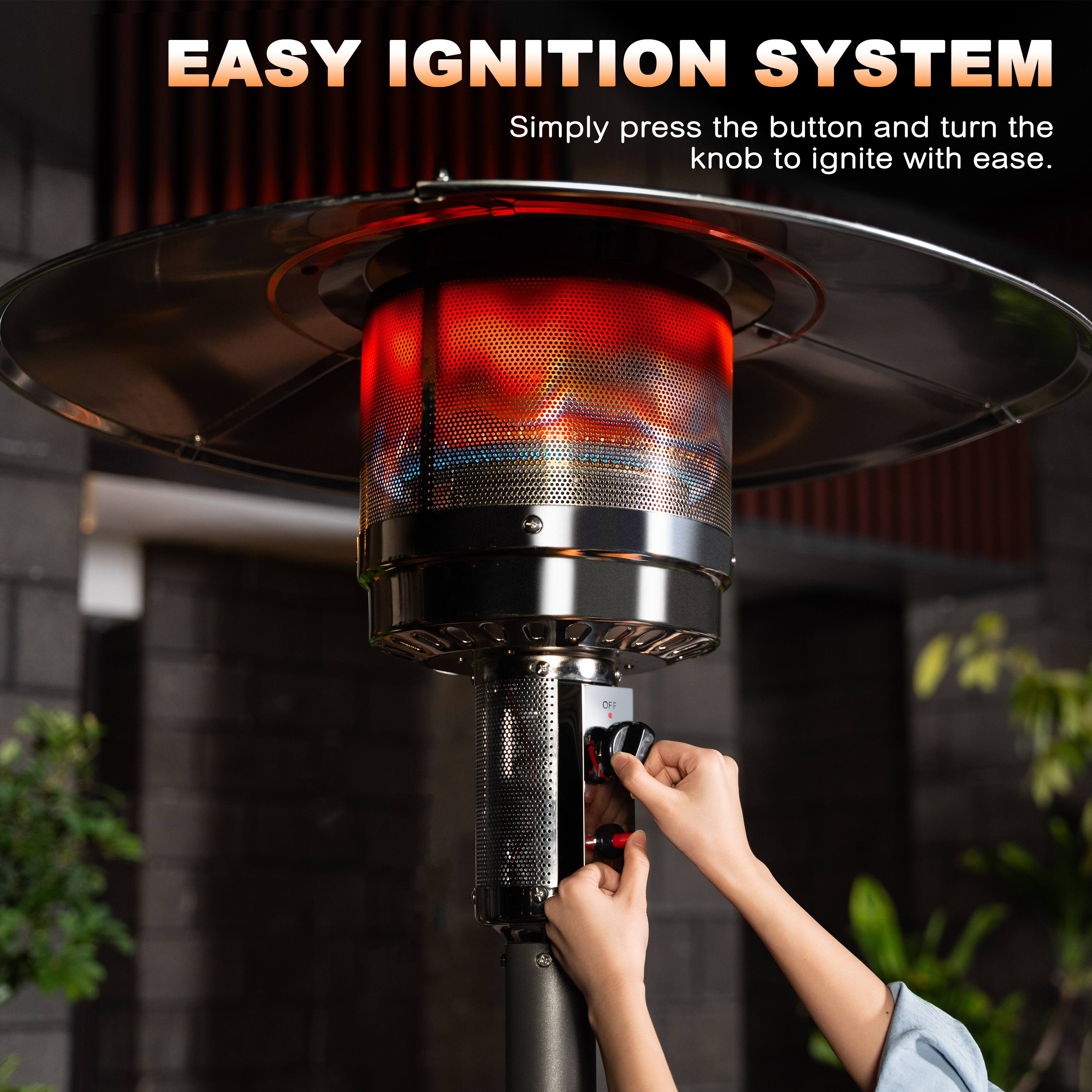 EASY IGNITION SYSTEM  
Simply press the button and turn the knob to ignite with ease.