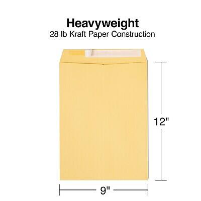 Heavyweight  
28 lb Kraft Paper Construction  
12" x 9"