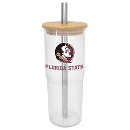 Logo Brands - Florida State Seminoles 24oz. Glass Tumbler - Multicolor