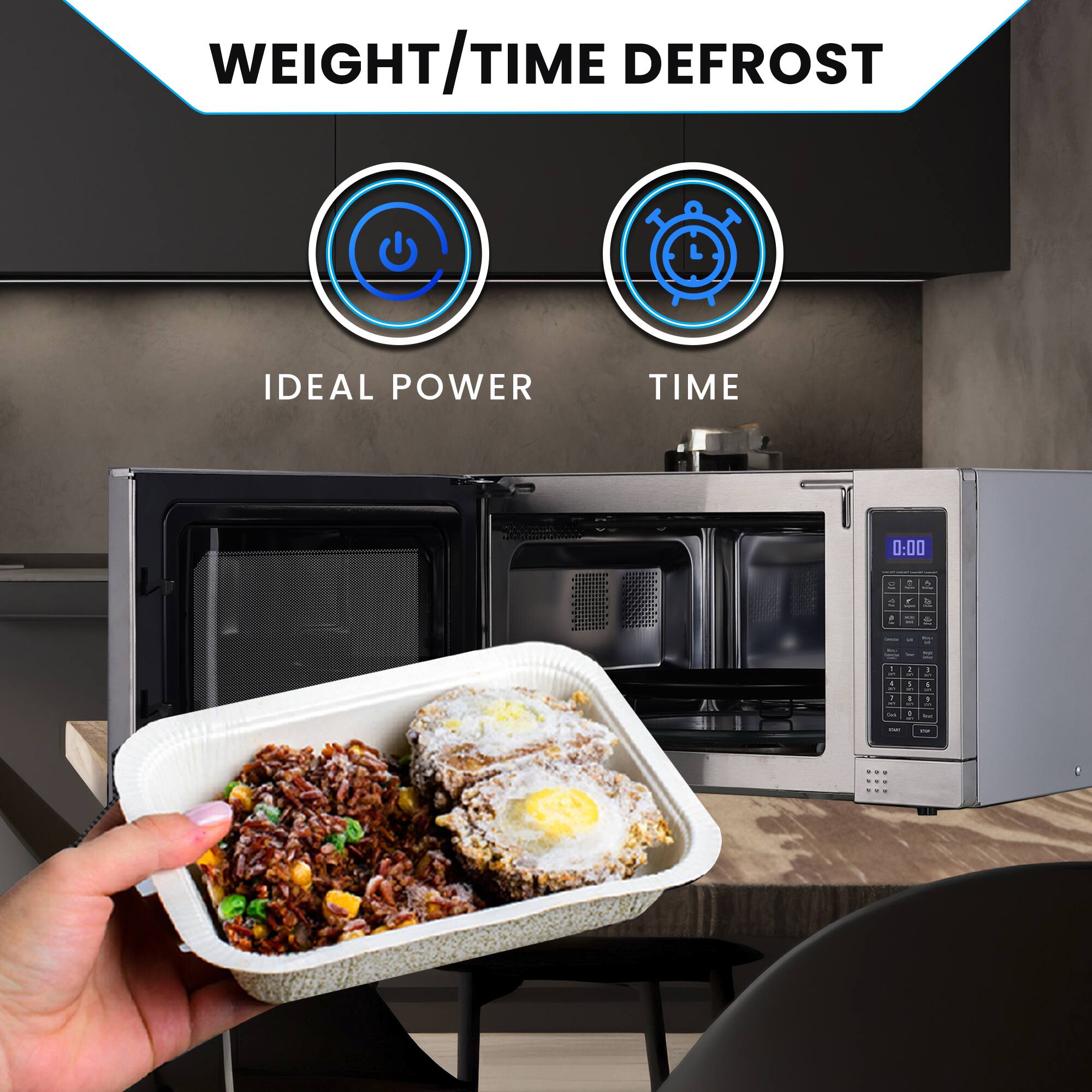 WEIGHT/TIME DEFROST

IDEAL POWER TIME

0:00