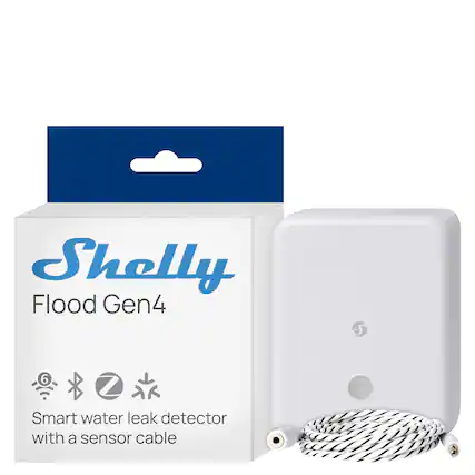 Shelly Flood Gen4
Smart water leak detector with a sensor cable