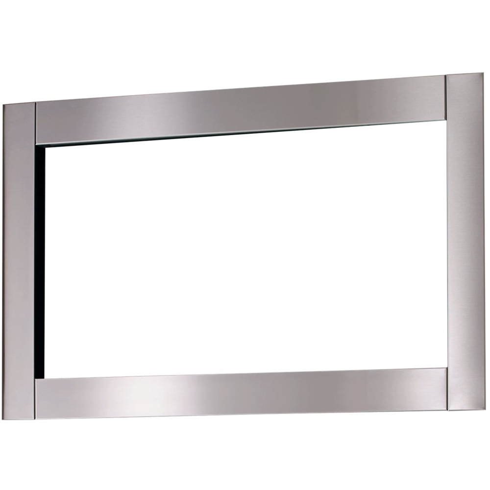 Angle View: DCS by Fisher & Paykel - 25.8" Trim Kit for Microwaves - Stainless Steel