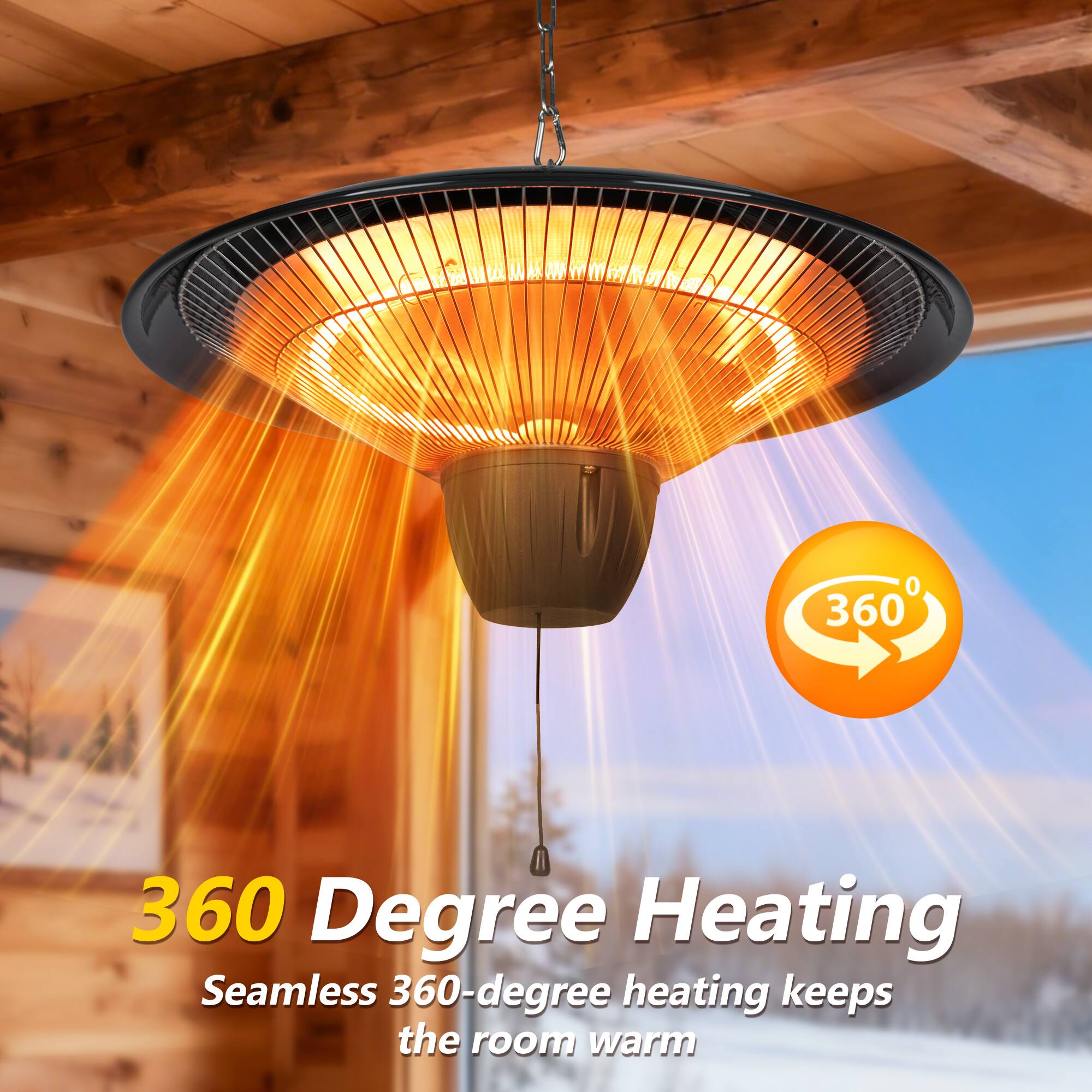 360 Degree Heating  
Seamless 360-degree heating keeps the room warm