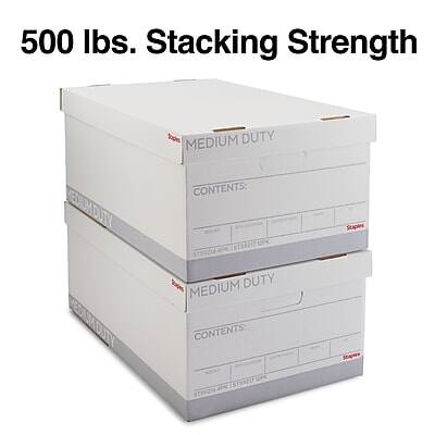 500 lbs. Stacking Strength

MEDIUM DUTY

CONTENTS:
4PK
9 SERIES
STAPLES