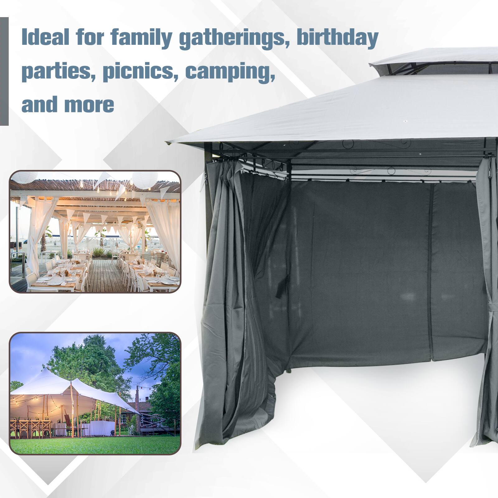 Ideal for family gatherings, birthday parties, picnics, camping, and more